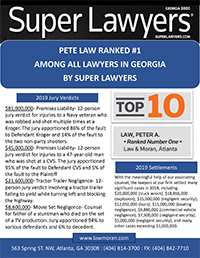 Super Lawyers, Pete Law Number 1 of all Lawyers in Georgia